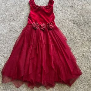 Elegant Red Kids Formal Dress
